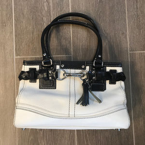 Coach L1093-F13084 Hampton Black & White Purse